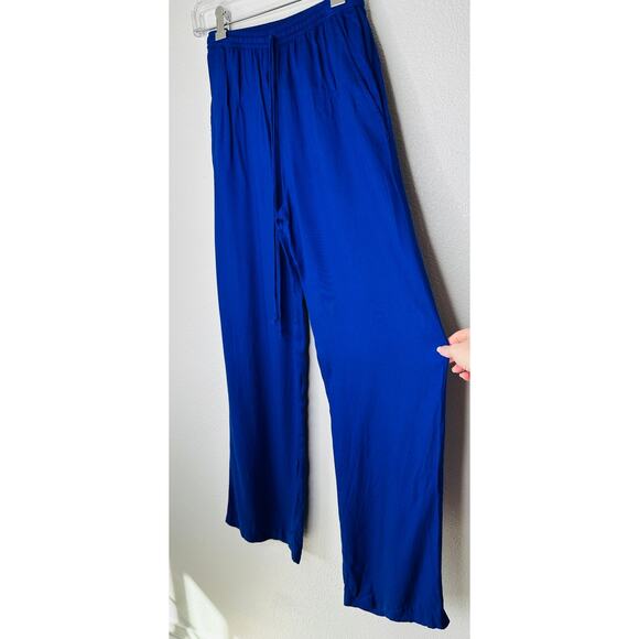 Twelfth Street Royal Blue Palazzo Wide Leg Pants w/ Pockets S - Picture 2 of 13